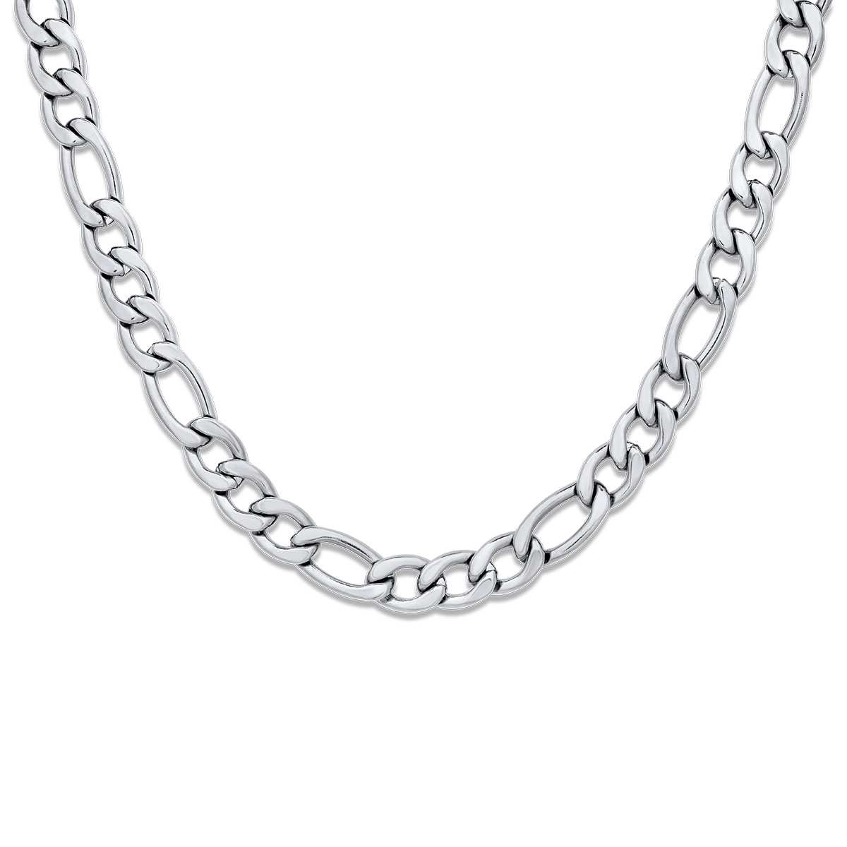 Figaro Chain Silver 6MM Αλυσίδα λαιμού από ανοξείδωτο ατσάλι 316L